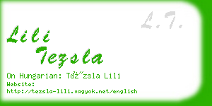 lili tezsla business card